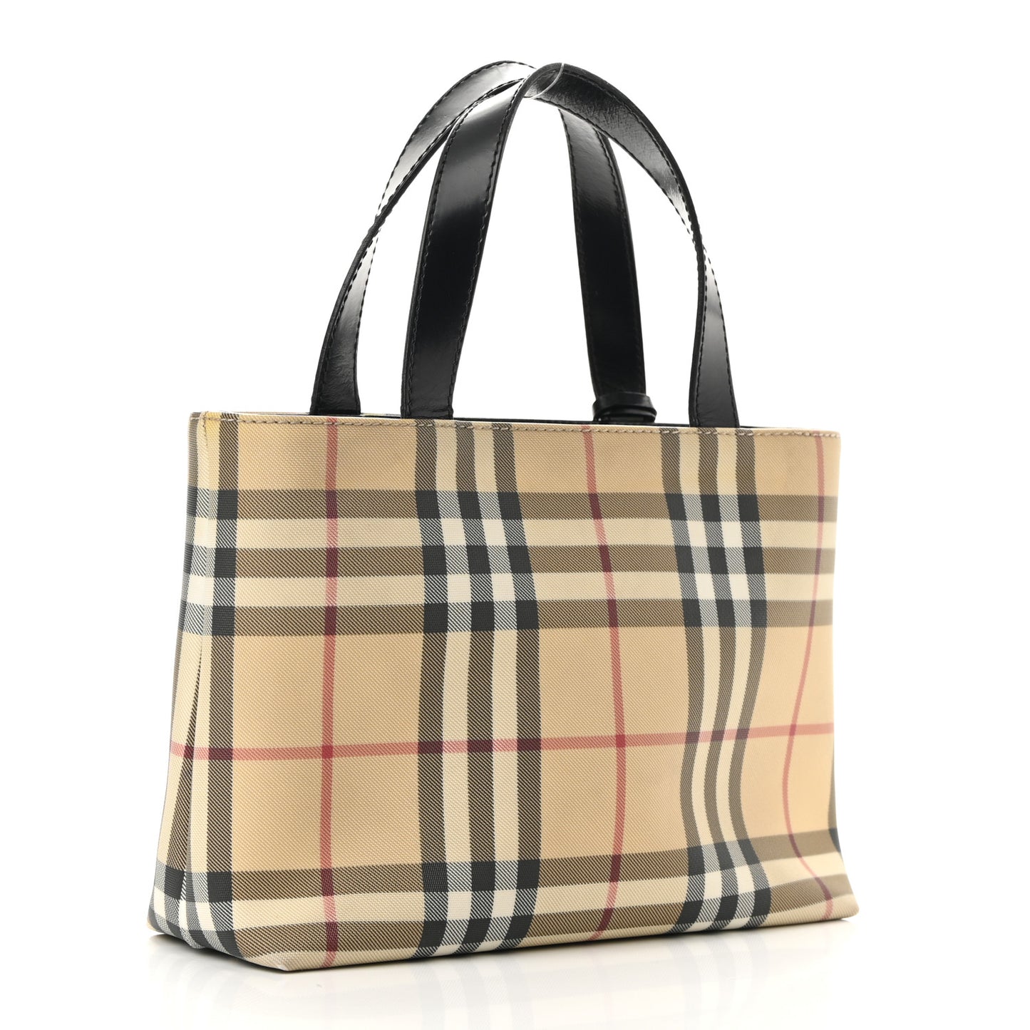 House Check Small Tote Black