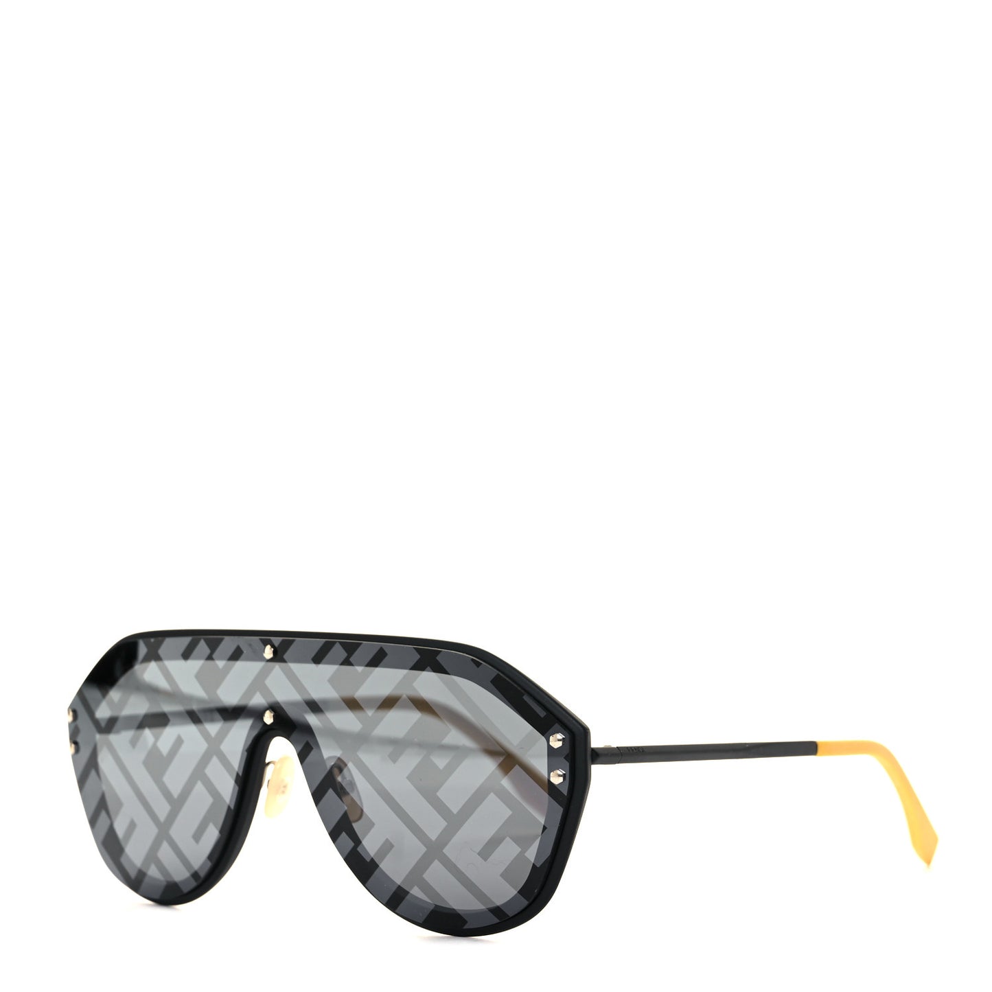 Rubber FF Fabulous Shield Sunglasses FF M0039/G/S Black Yellow