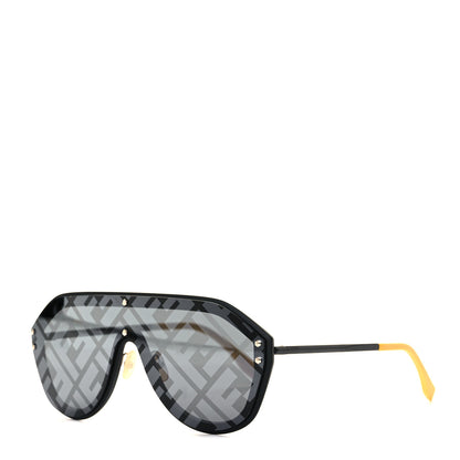 Fendi Rubber FF Fabulous Shield Sunglasses FF M0039/G/S Black Yellow 1 of 8