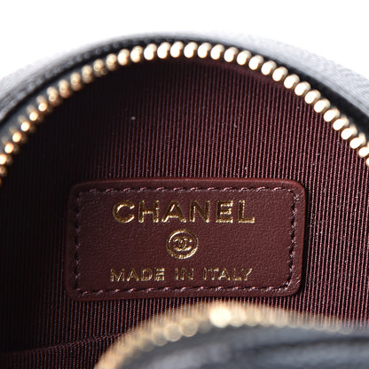 Chanel Caviar Quilted Round Clutch With Chain Black 5 of 9
