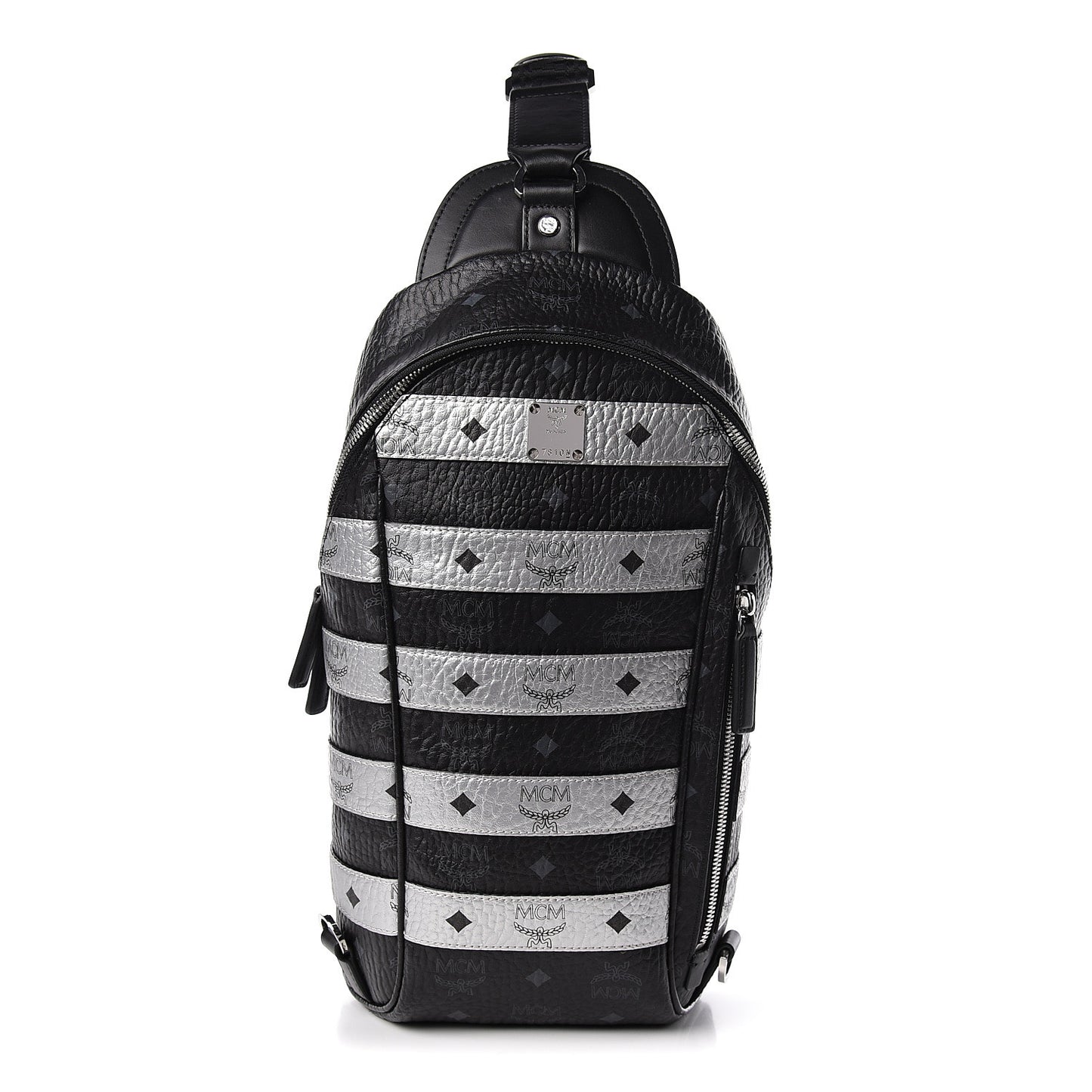 Visetos Spot Medium Sling Bag Black Silver