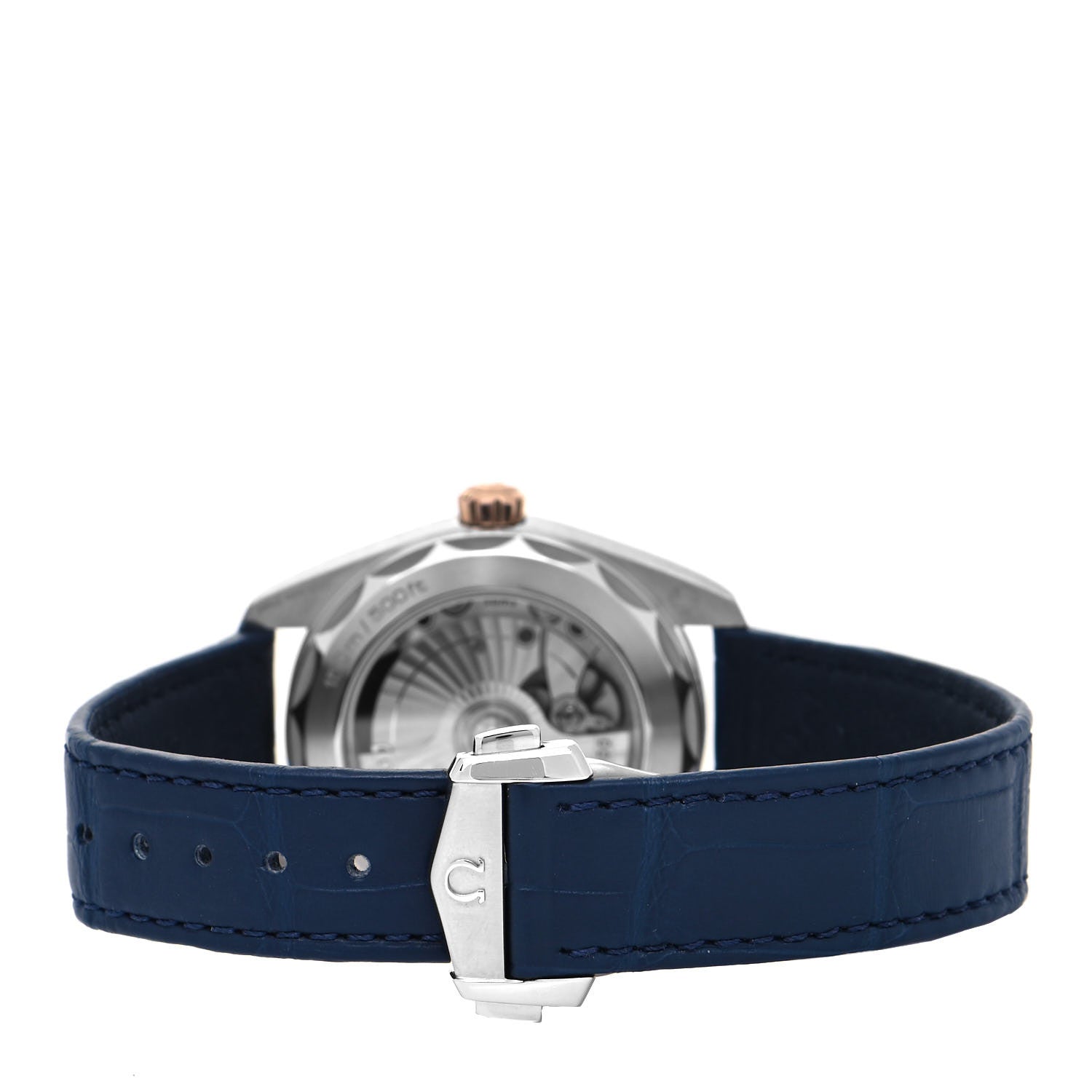 Omega Stainless Steel 18K Sedna Gold Alligator 38mm Seamaster Aqua Terra Co-Axial Automatic Watch Blue 220.23.38.20.03.001 3 of 5