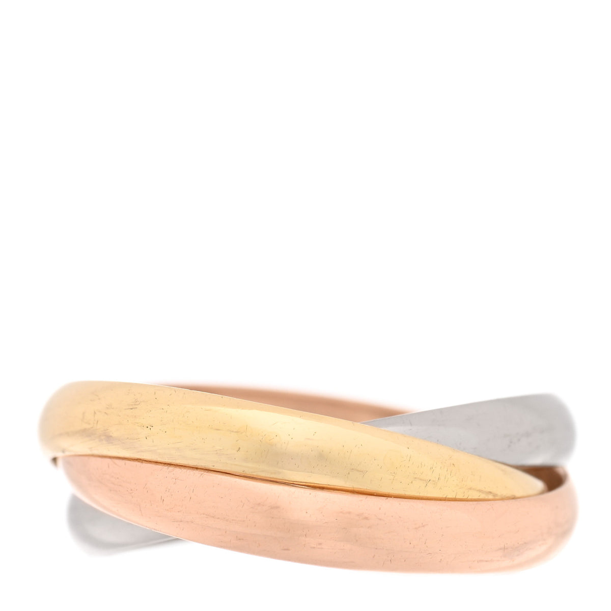 18K Pink Yellow White Gold Small Trinity Ring 51 5.75