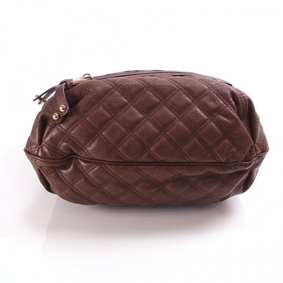 Marc Jacobs Leather Quilted Zippered Tote Brown 4 of 9