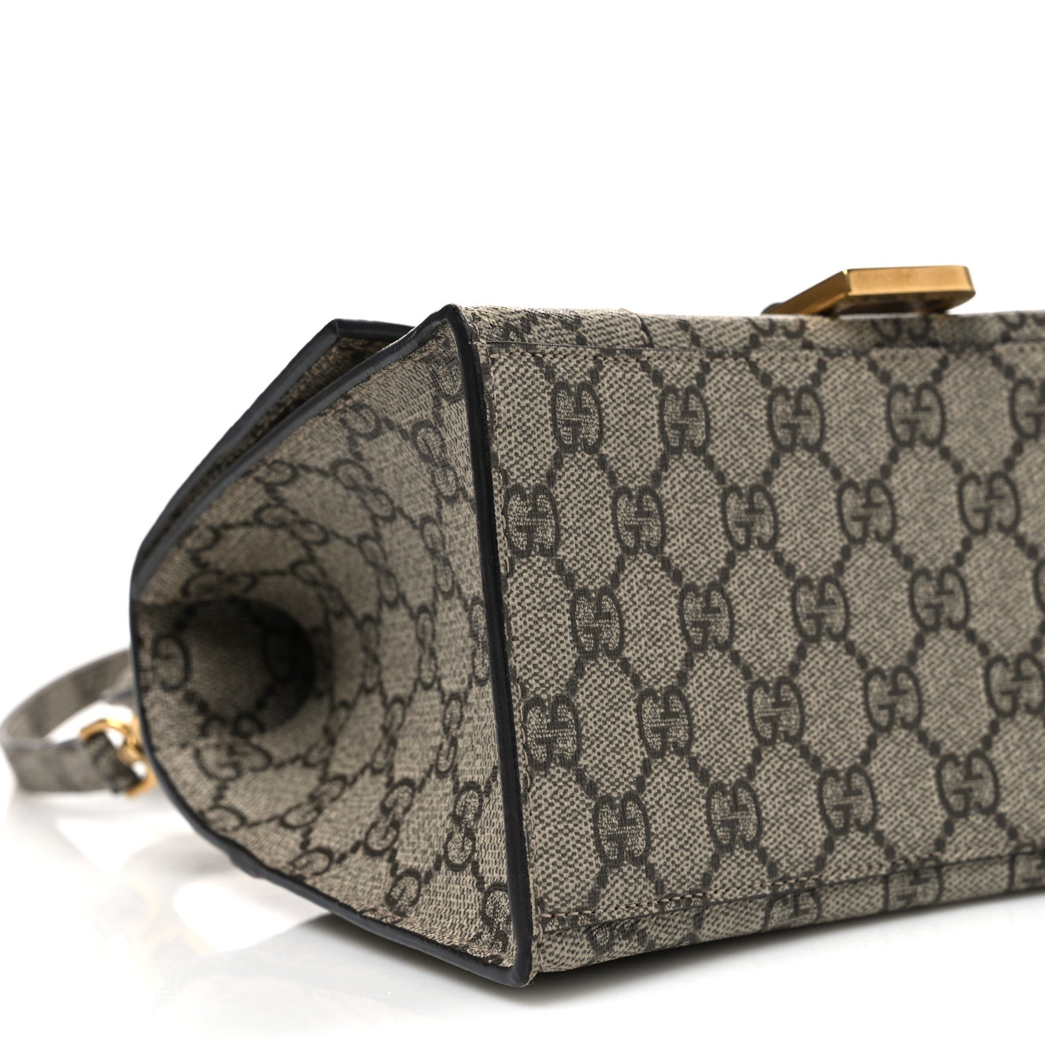 Balenciaga X GUCCI GG Supreme Monogram Small Hourglass Top Handle Bag Beige Ebony 9 of 10