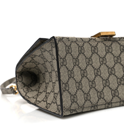 Balenciaga X GUCCI GG Supreme Monogram Small Hourglass Top Handle Bag Beige Ebony 9 of 10