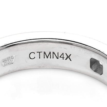 Bulgari 18K White Gold Diamond B.Zero1 Essential Band Ring 53 6.5 7 of 8