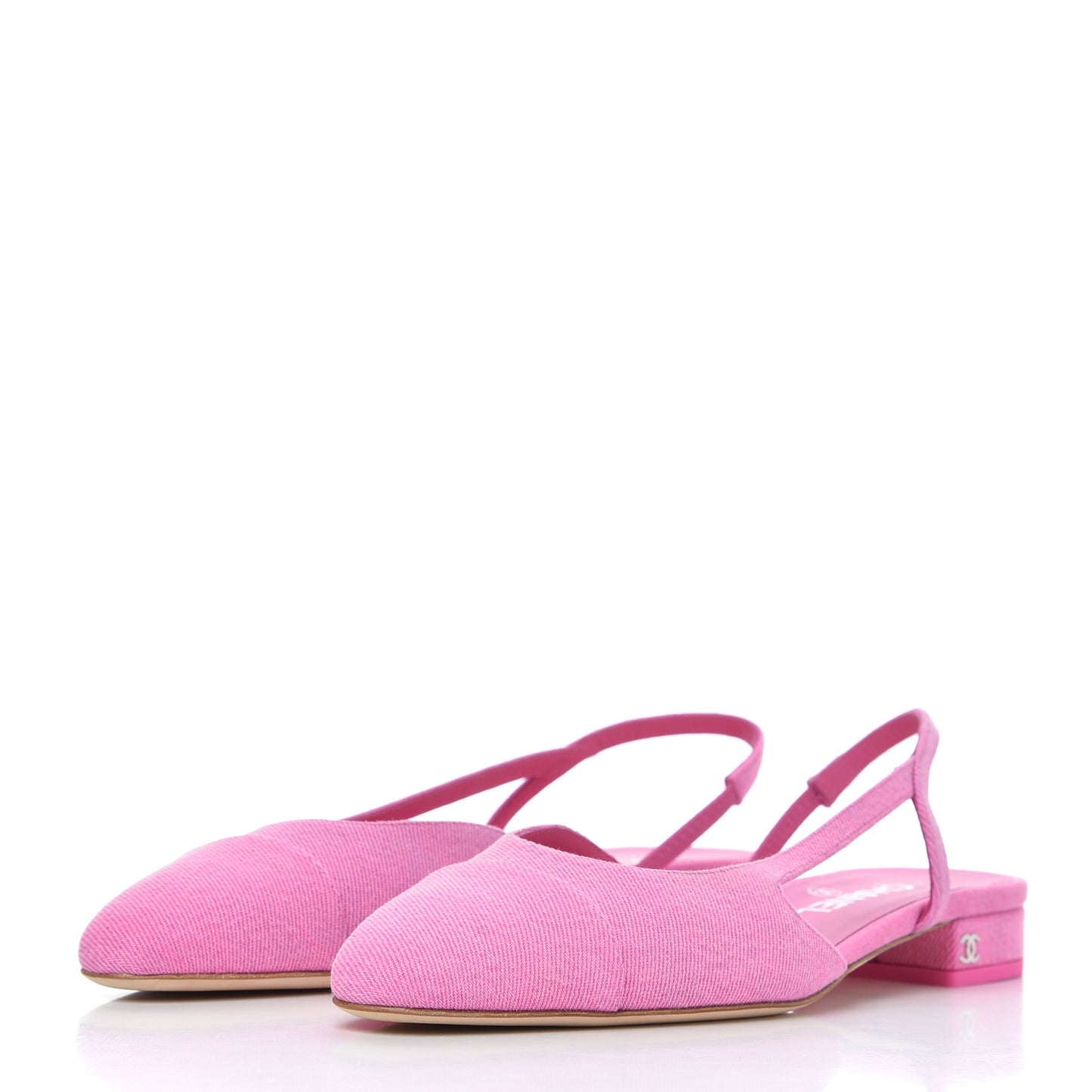 Denim Cap Toe CC Slingback Flat 39.5 Neon Pink