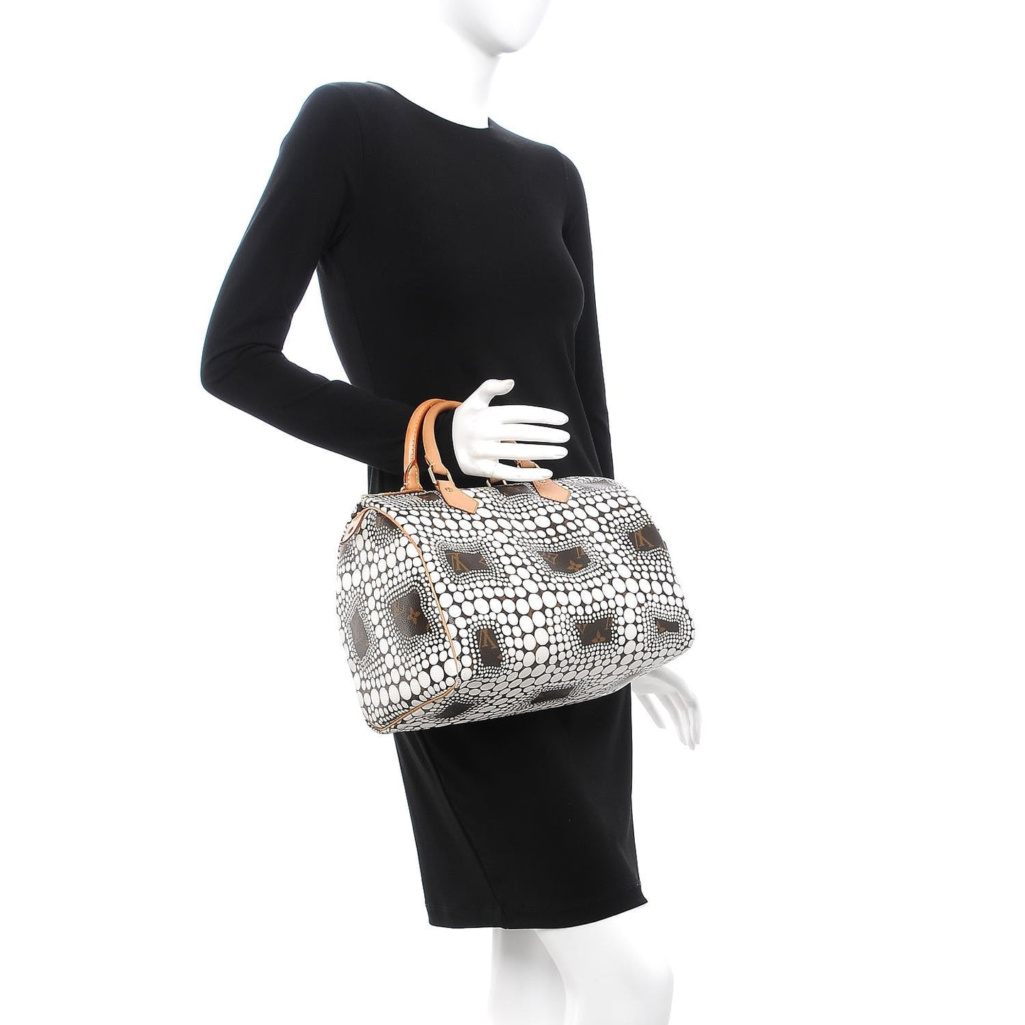 Monogram Kusama Town Speedy 30 White