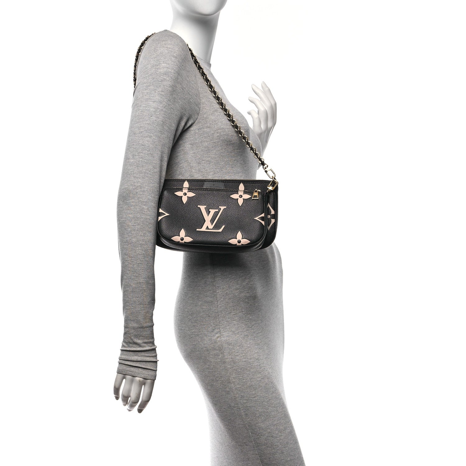 Louis Vuitton Empreinte Monogram Giant Multi Pochette Accessories Black Beige 2 of 12
