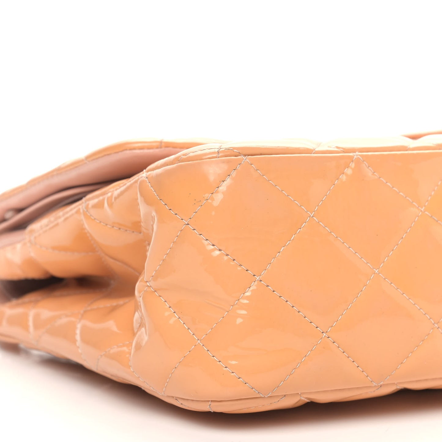 Patent Quilted Jumbo Double Flap Light Pink