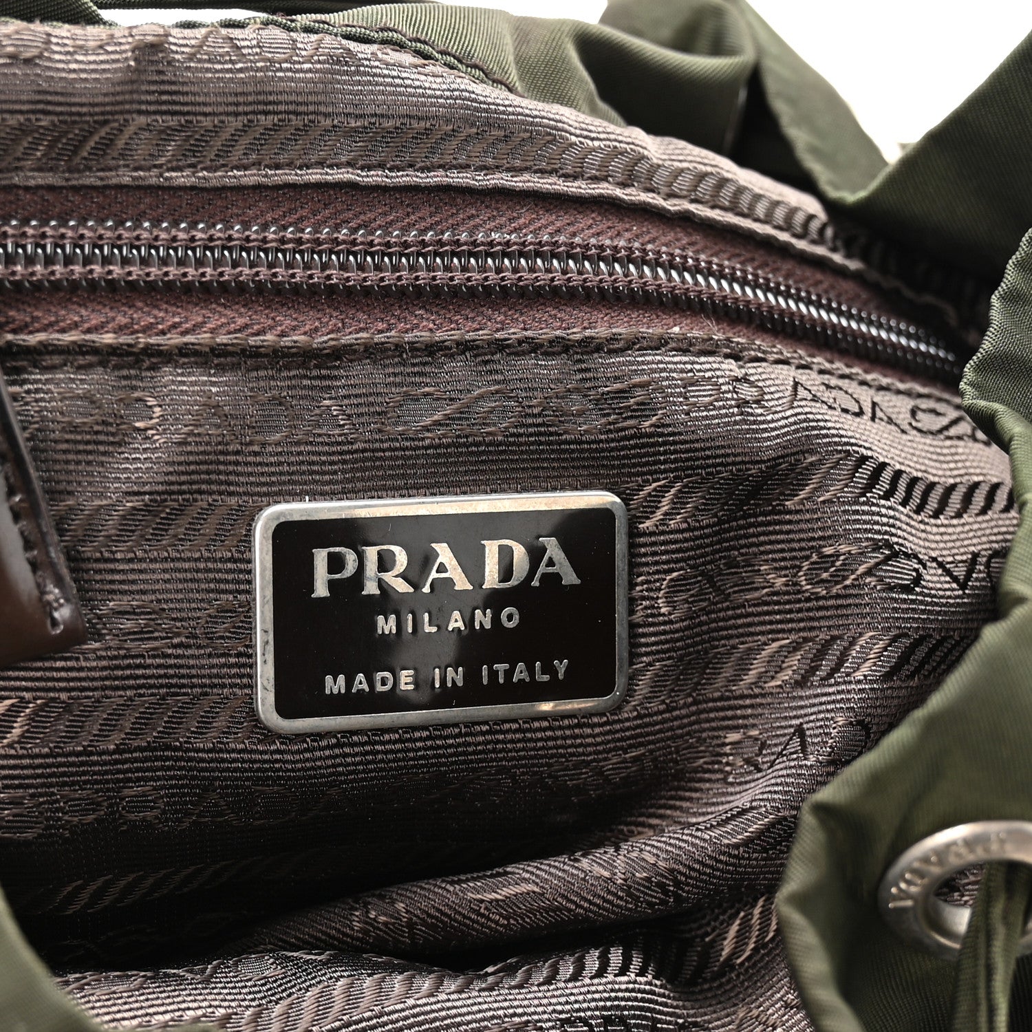 Prada Nylon Vela Small Backpack Dark Green 6 of 10