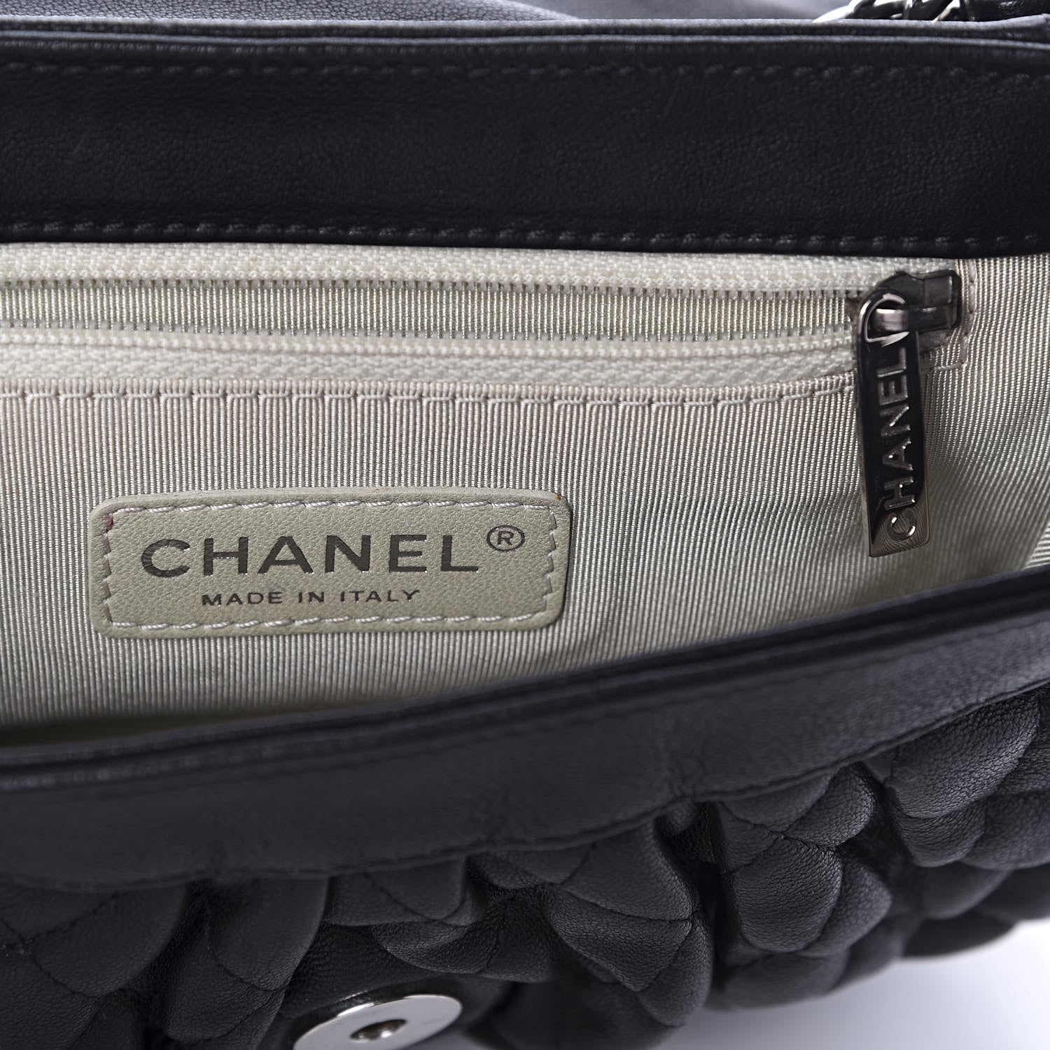 Chanel Washed Lambskin Quilted Mini Chain Around Flap Black 8 of 10