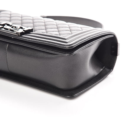 Chanel Caviar Quilted Medium Boy Flap So Black 9 of 9