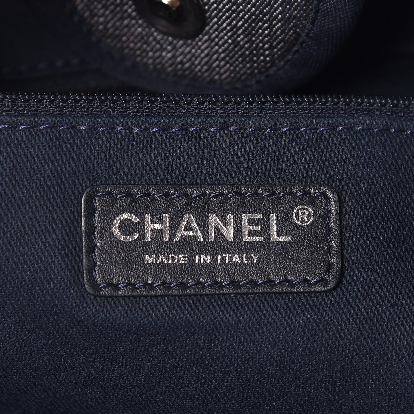 Denim Large Deauville Tote Dark Blue