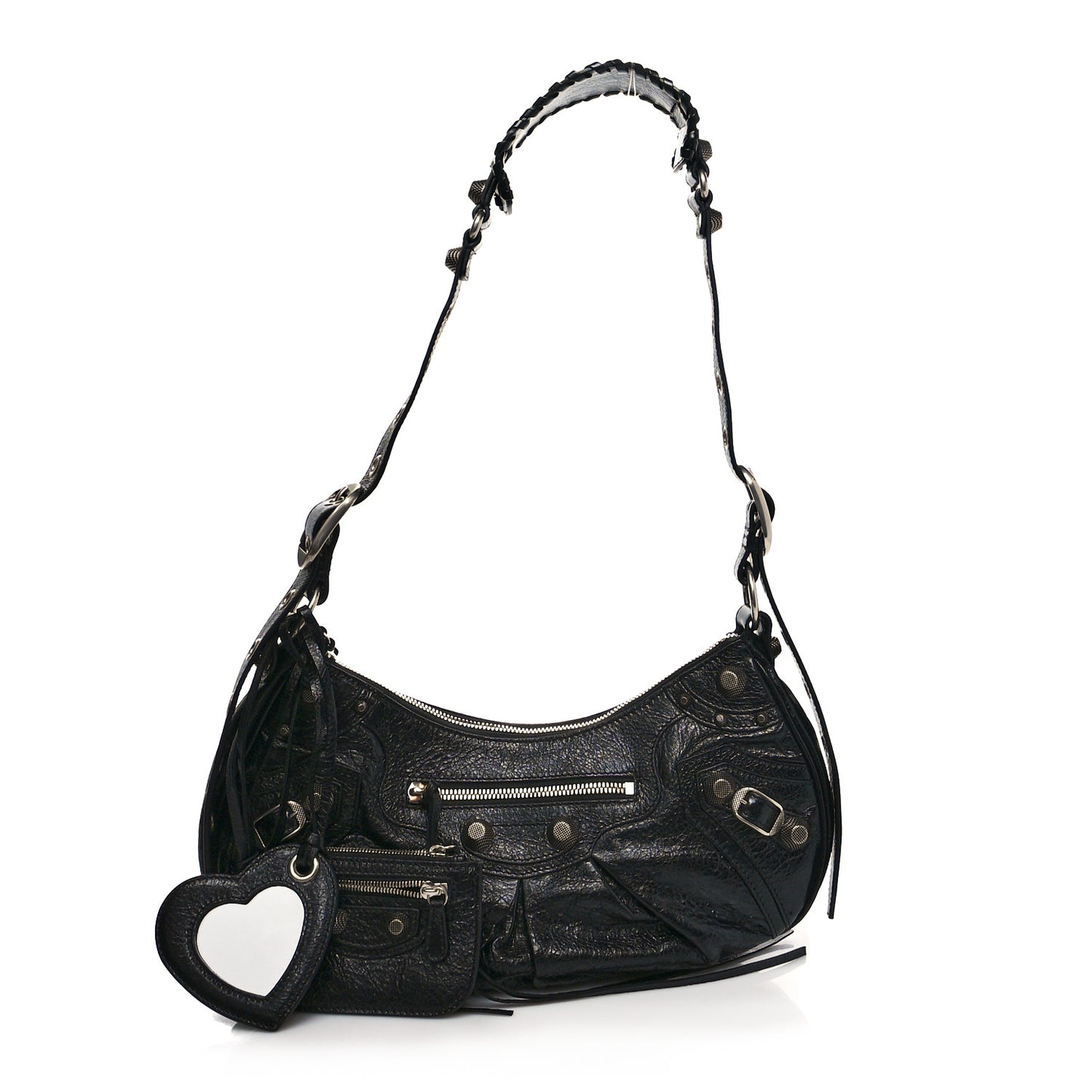 Agneau Arena Small Le Cagole Shoulder Bag Black