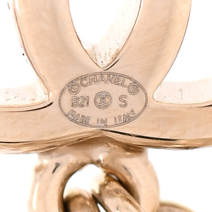 Chanel Metal CC Bead Drop Earrings Gold 4 of 4