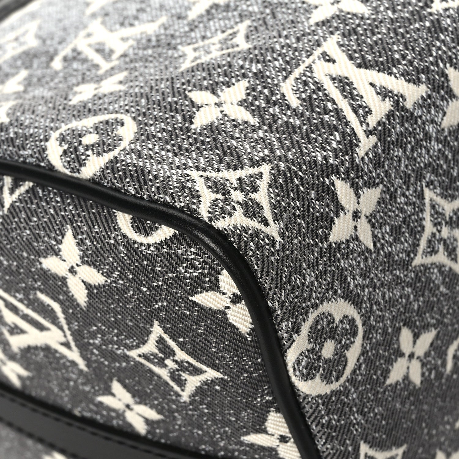 Louis Vuitton Denim Monogram Jacquard Speedy Bandouliere 25 Black 9 of 10