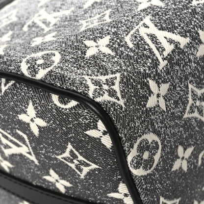 Louis Vuitton Denim Monogram Jacquard Speedy Bandouliere 25 Black 9 of 10