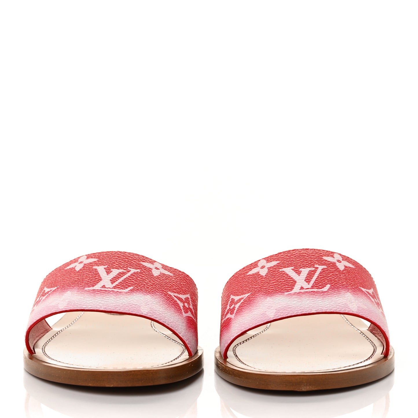 Monogram Escale Lock It Flat Mule 37.5 Rouge