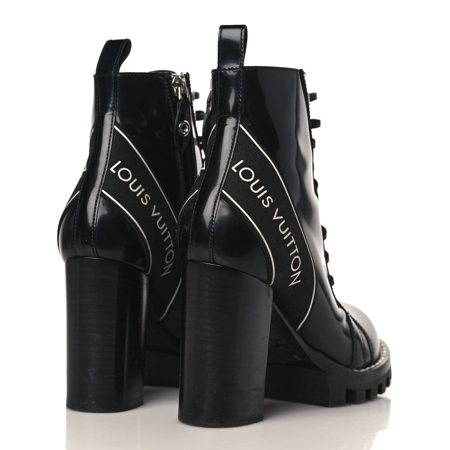Louis Vuitton Glazed Calfskin Star Trail Ankle Boots 36.5 Black 4 of 10