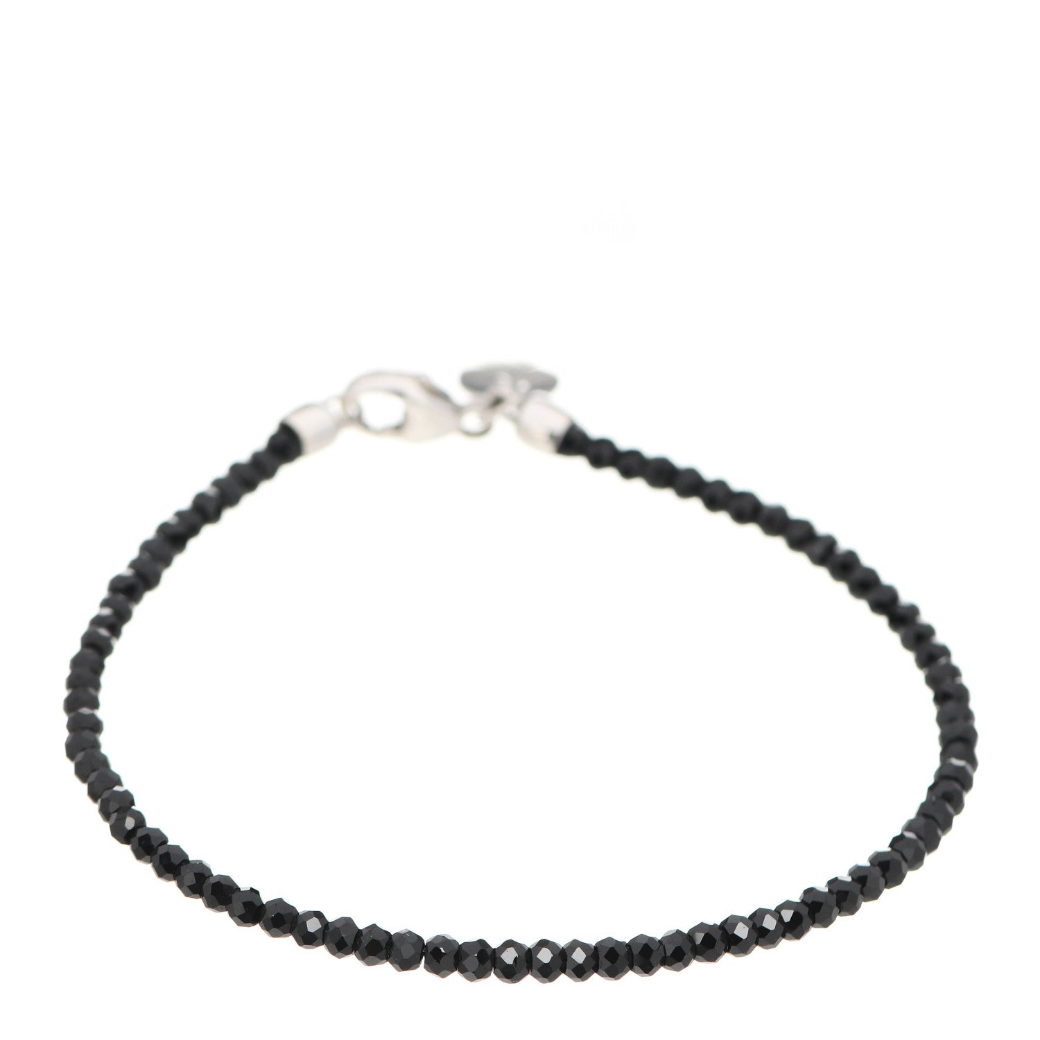 Tiffany Sterling Silver Black Spinel Ziegfeld Bead Bracelet 2 of 4