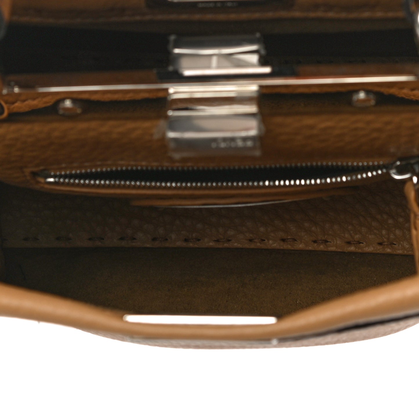 Cuoio Romano Selleria Elaphe Lace Up Mini Peekaboo Iconic Satchel Miele Scuro Natural