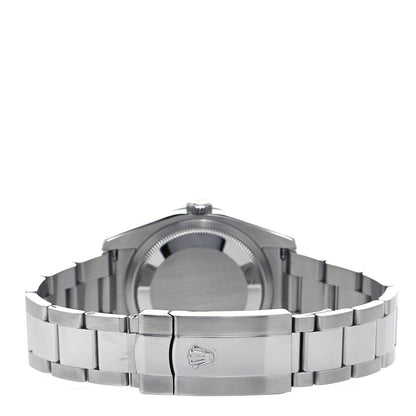 Rolex Stainless Steel 18K White Gold 36mm Oyster Perpetual Datejust Turn-O-Graph Watch Black 116264 3 of 5