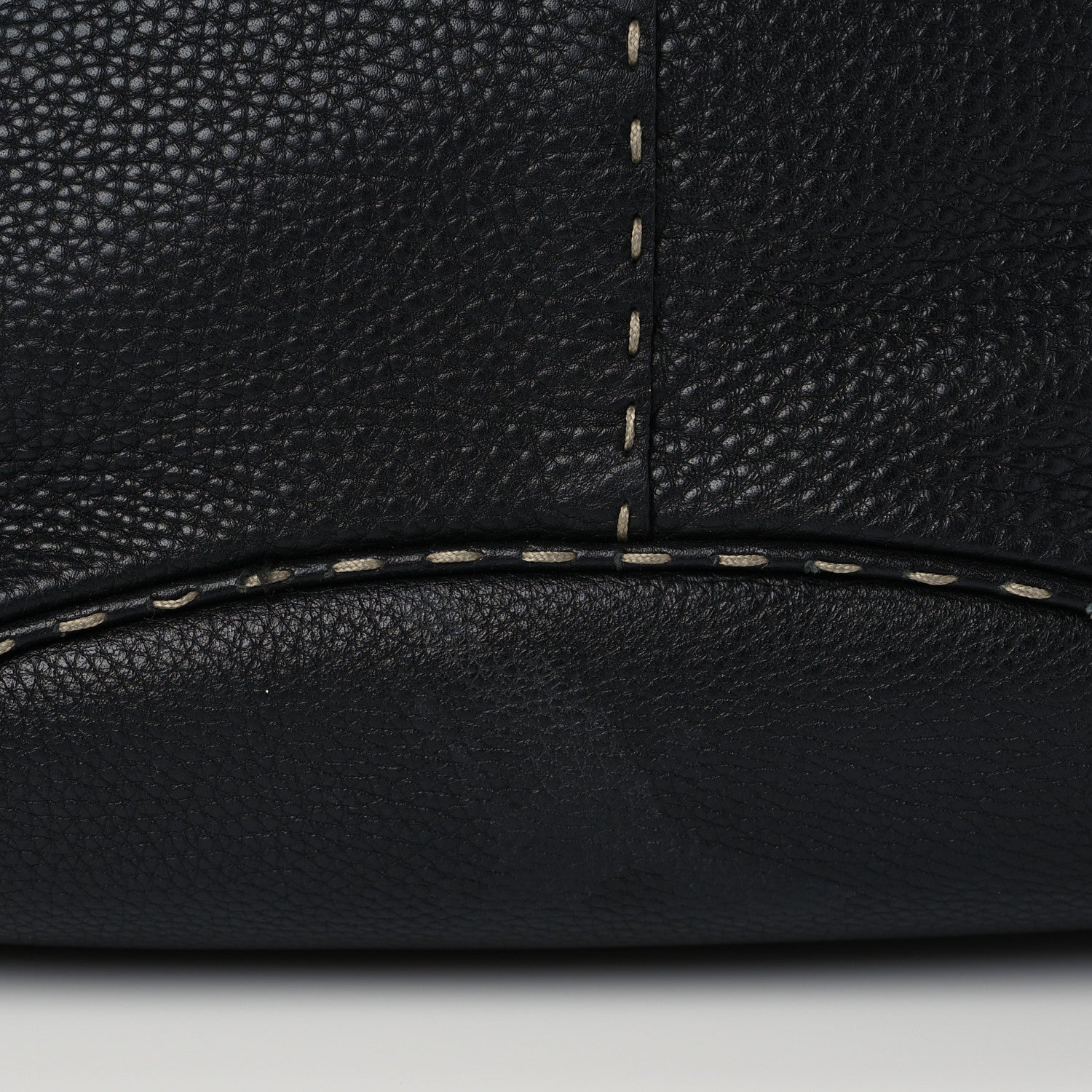 Fendi Calfskin Romano Selleria Small Bucket Black 8 of 8