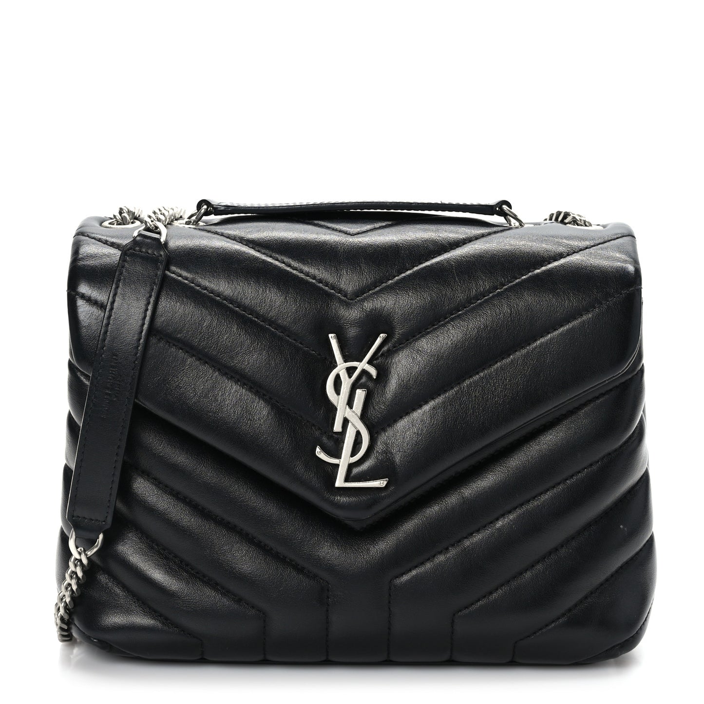 Calfskin Y Quilted Monogram Small Loulou Chain Satchel Earth