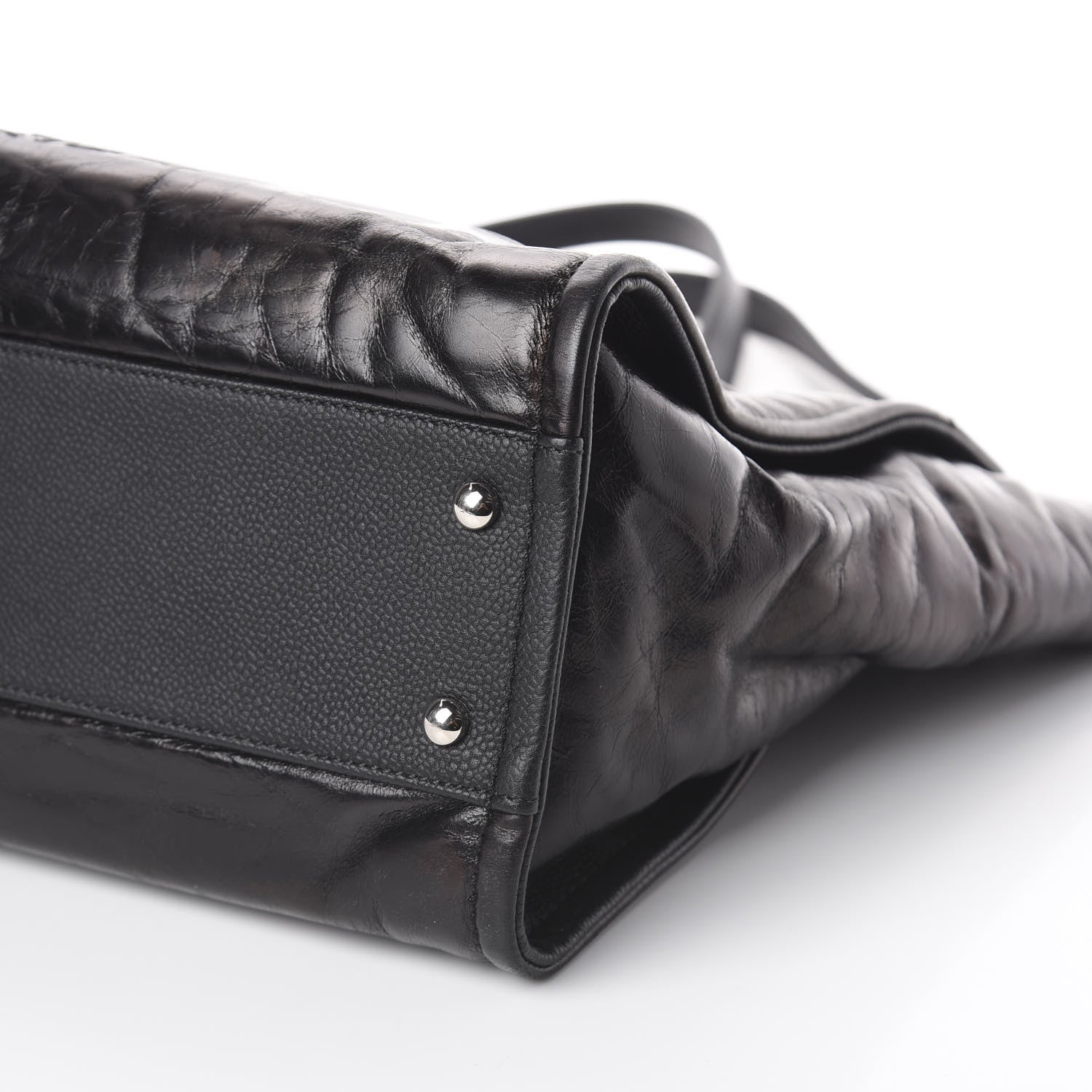 Chanel Glazed Calfskin Small Deauville Tote Black 9 of 9