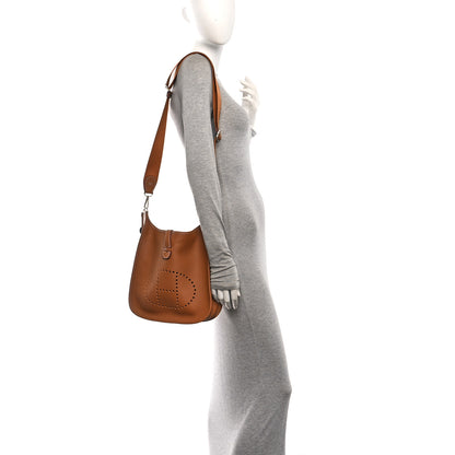 Hermes Taurillon Clemence Evelyne III PM Gold 2 of 11