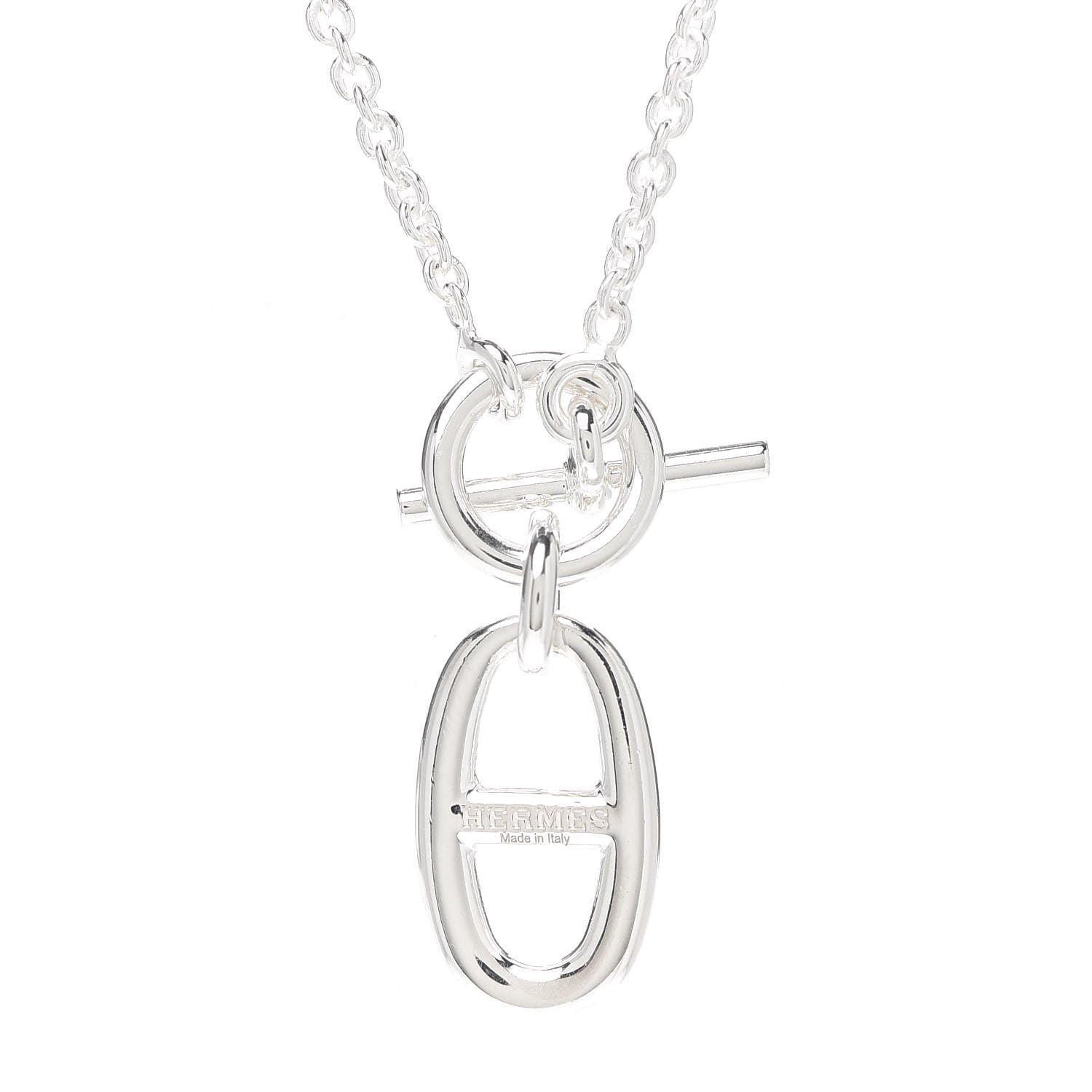 Hermes Sterling Silver Amulette Chaine d'Ancre Necklace 4 of 5