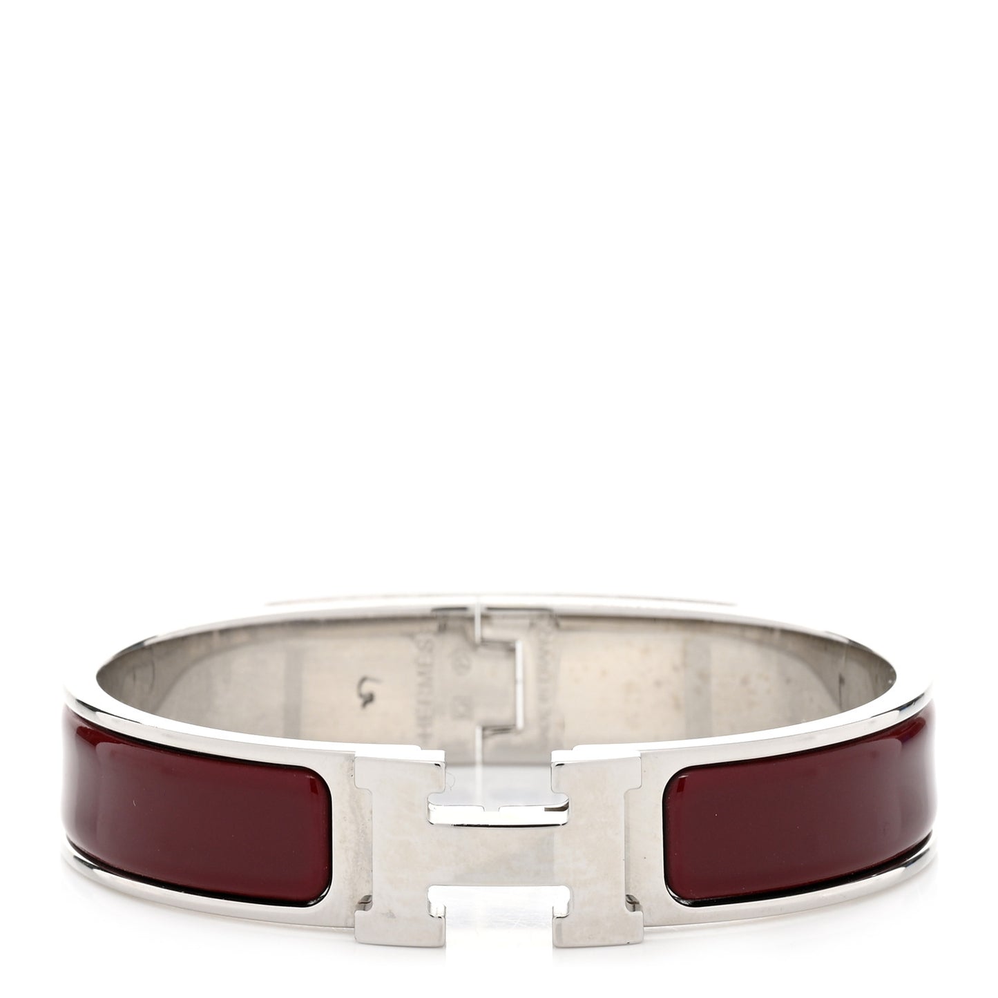 Enamel Narrow Clic Clac H Bracelet PM Rouge H