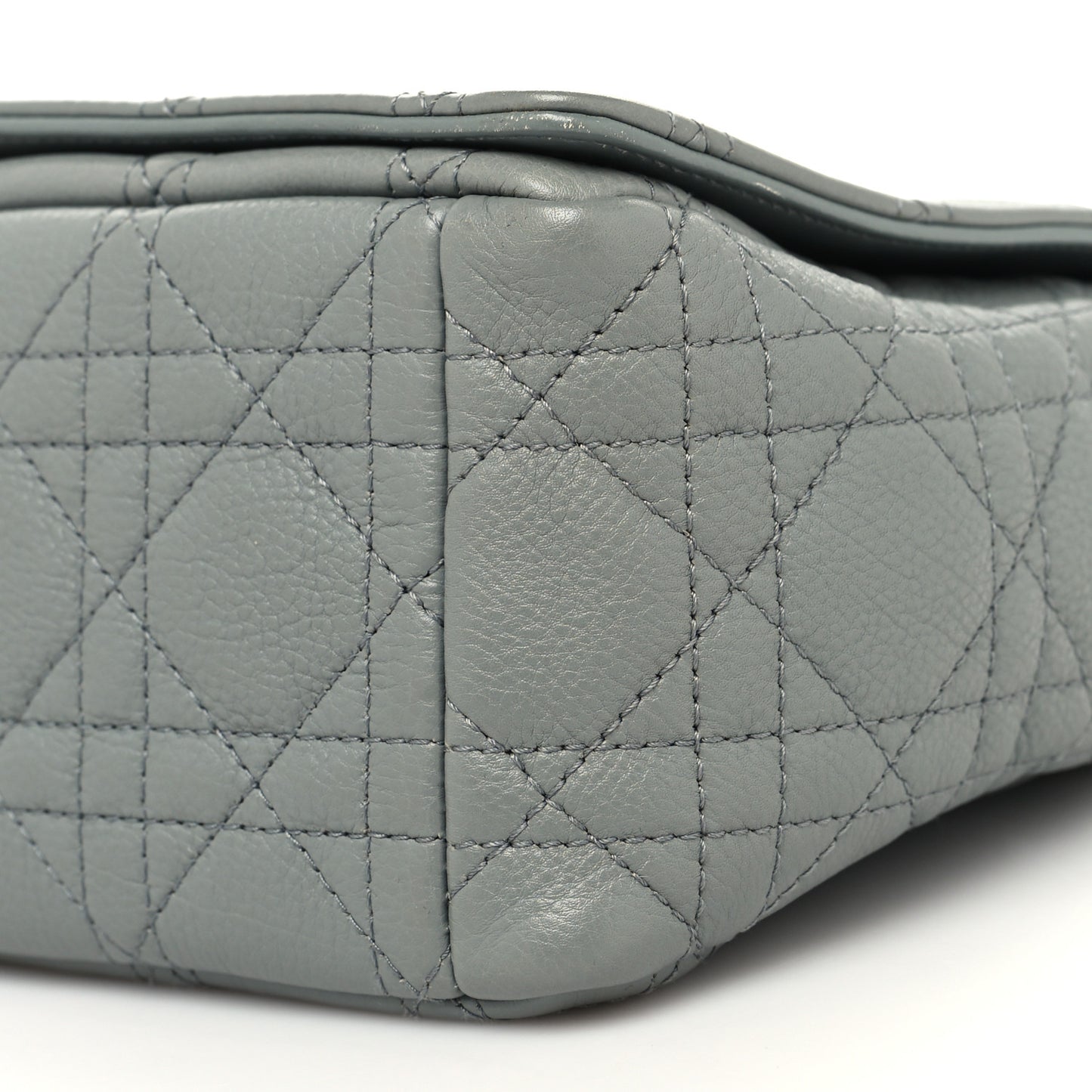 Calfskin Cannage Medium Caro Bag Grey