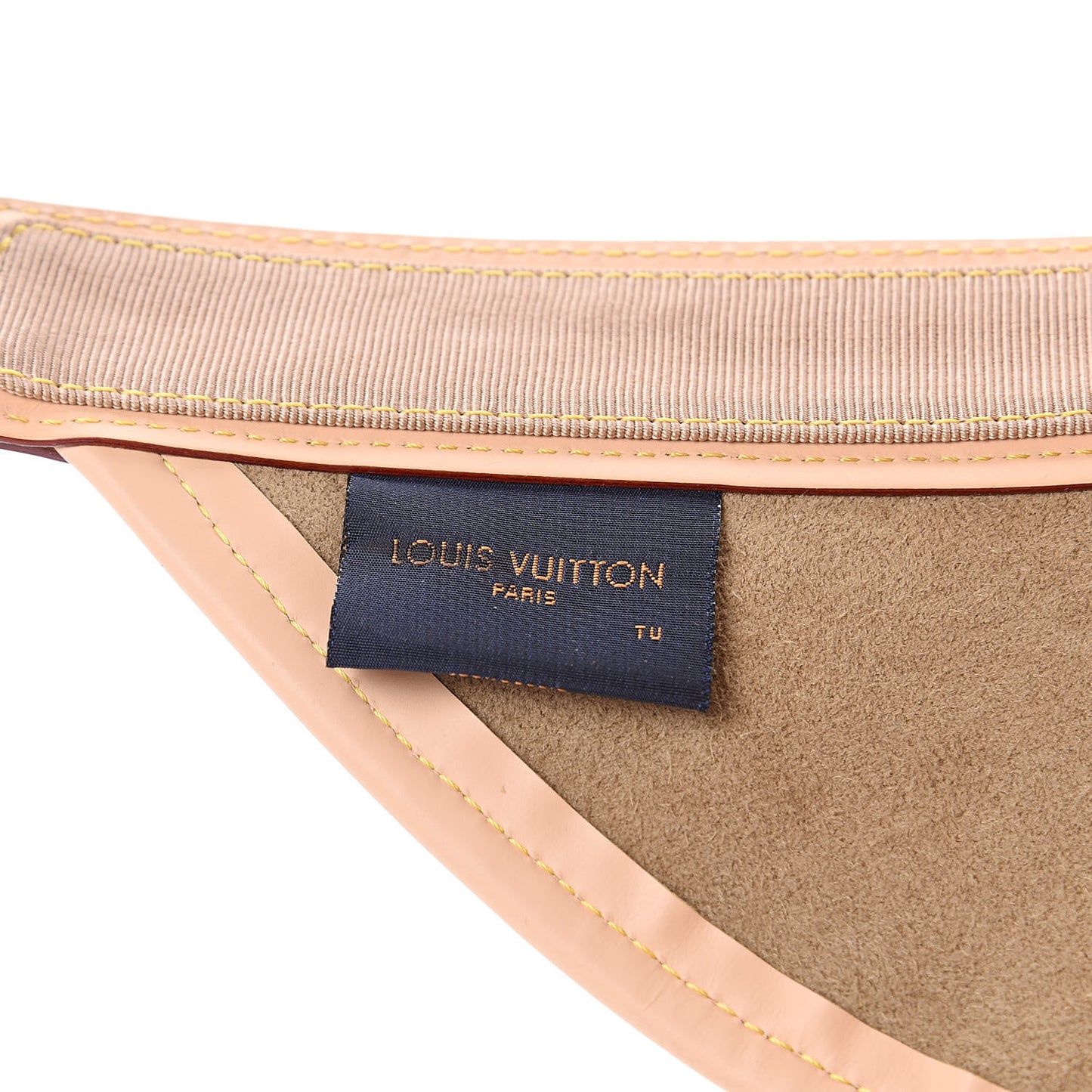 Calfskin Raffia Monogram Strawgram Visor Natural