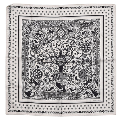 Hermes Silk Peuple Du Vent Bandana Scarf 55 1 of 7