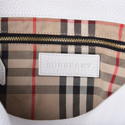 Burberry London Grainy Calfskin Medium Baynard Tote White 6 of 20