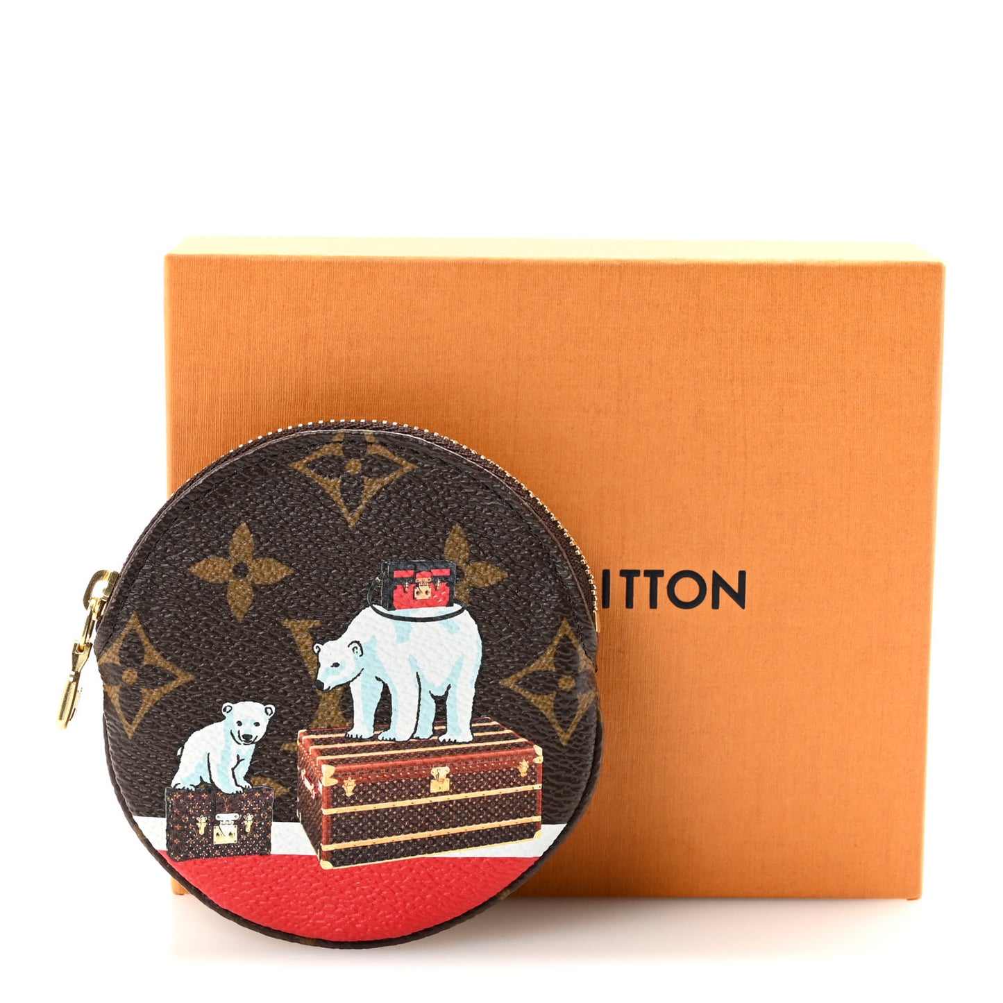 Monogram 2017 Christmas Animation Round Coin Purse