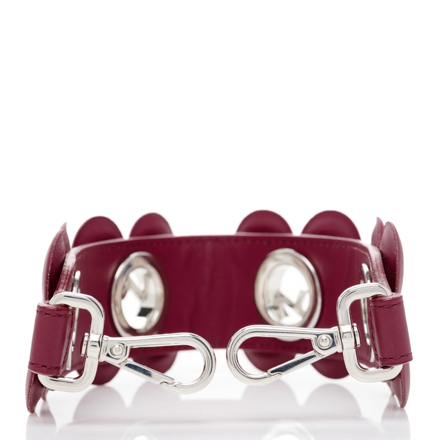 Vitello Century Opaco F is Fendi Floral Mini Strap You Black Cherry