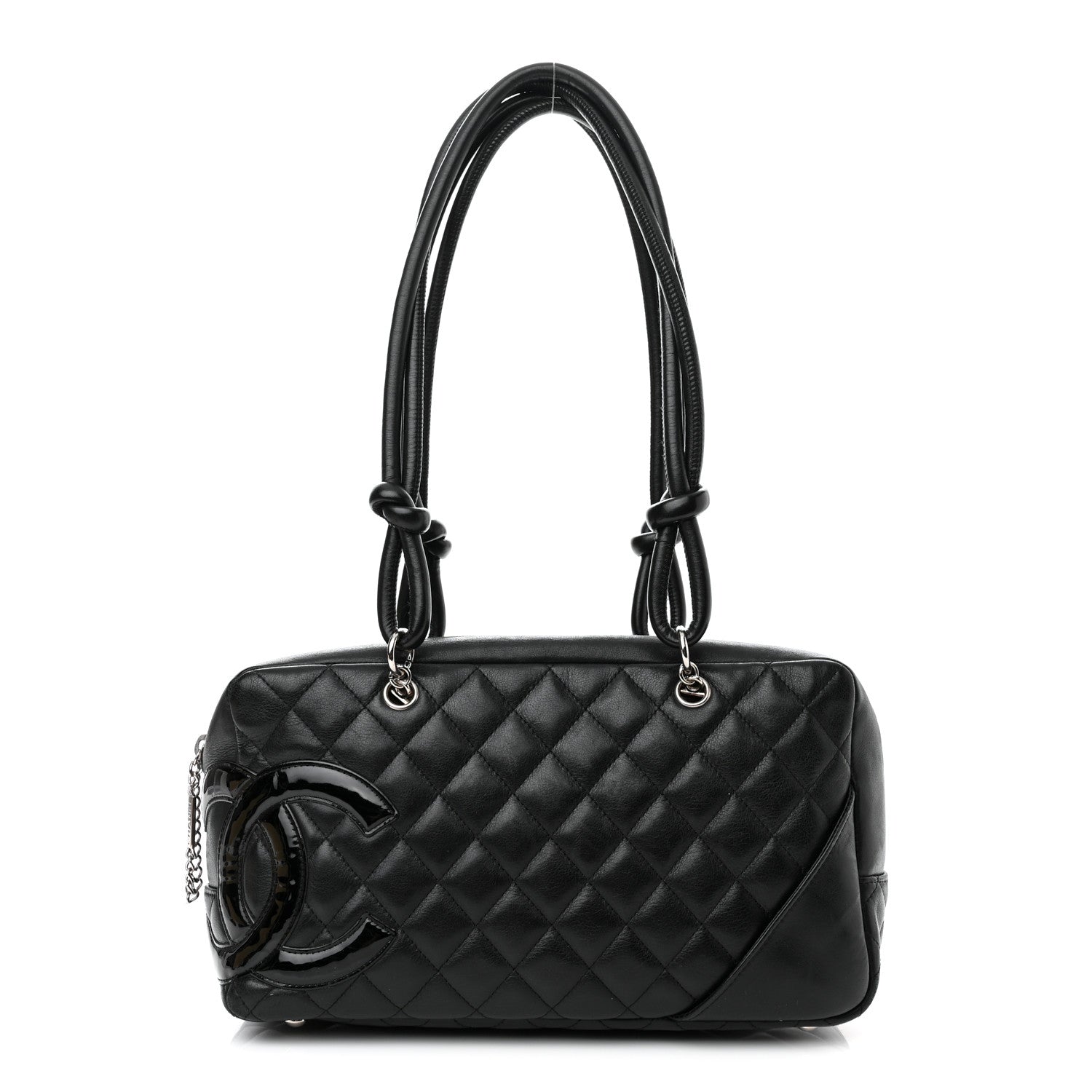 Chanel Calfskin Quilted Large Cambon Bowler Black 1 of 12