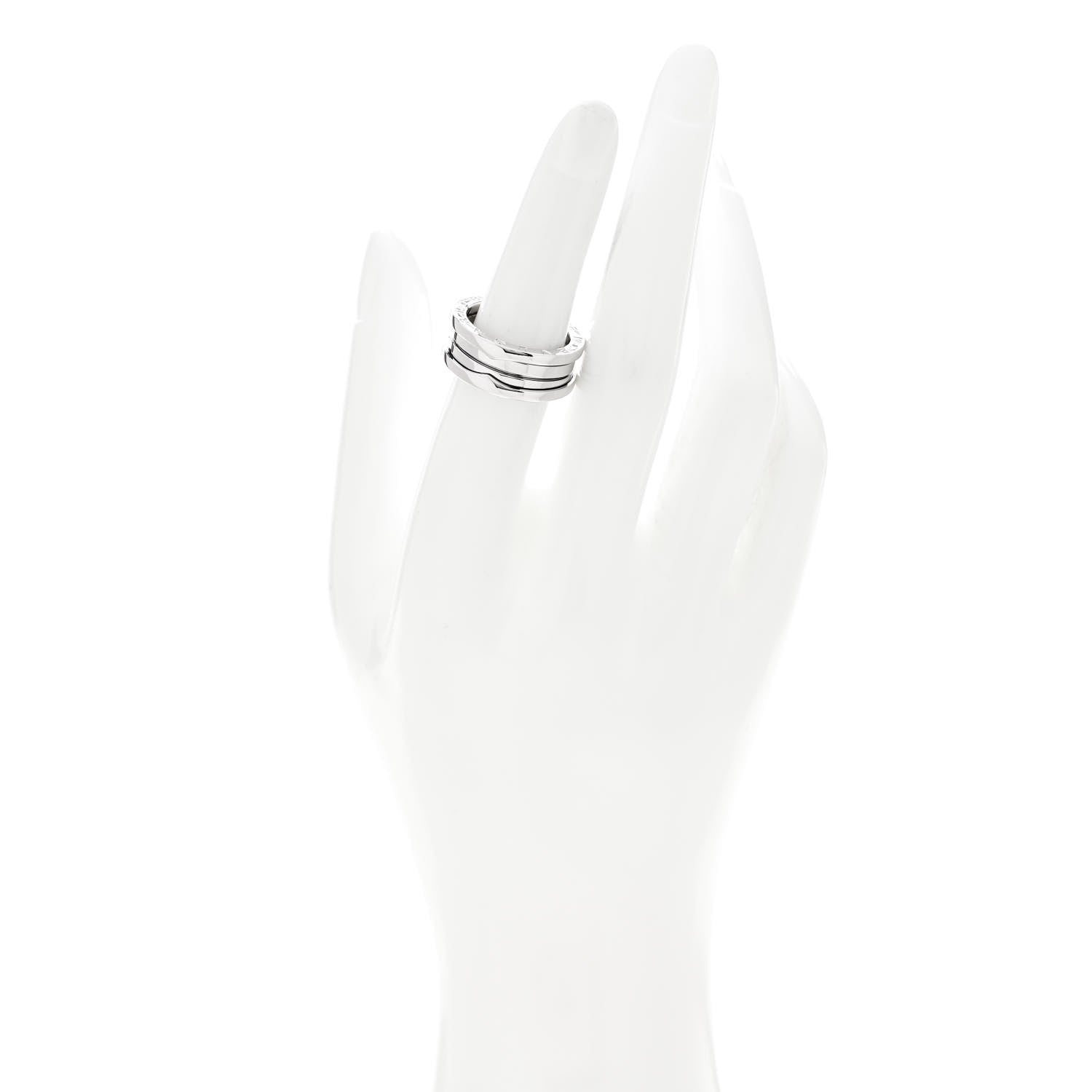 Bulgari 18K White Gold B.Zero1 Two-Band Ring 53 6.25 2 of 6