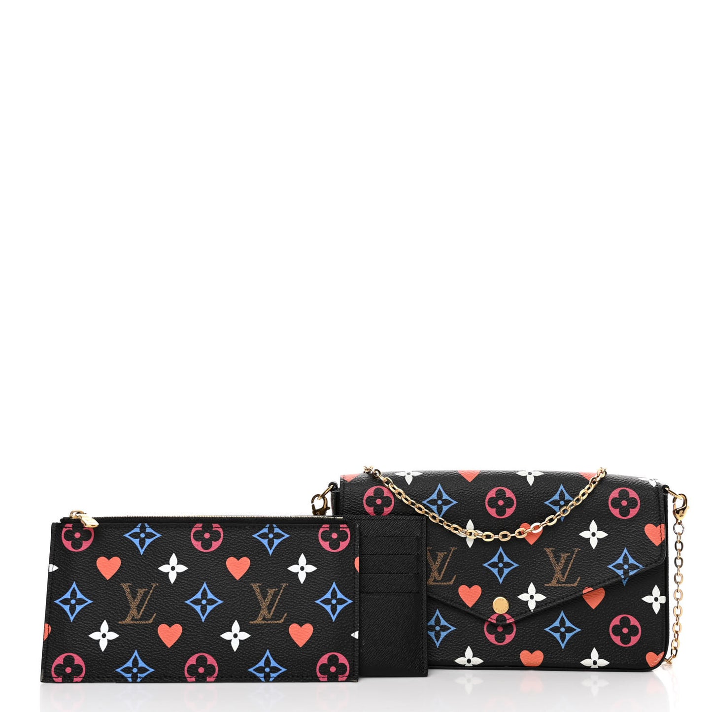 Game On Felicie Chain Wallet Black