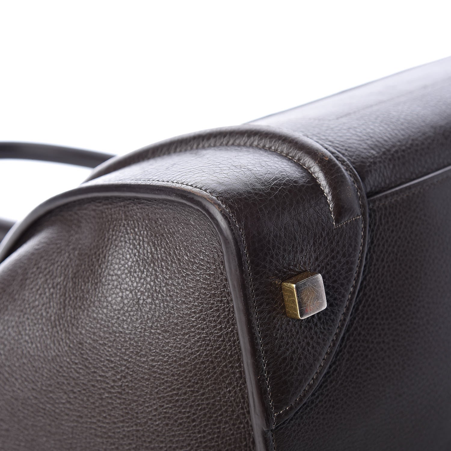 Celine Drummed Calfskin Mini Luggage Anthracite 12 of 17
