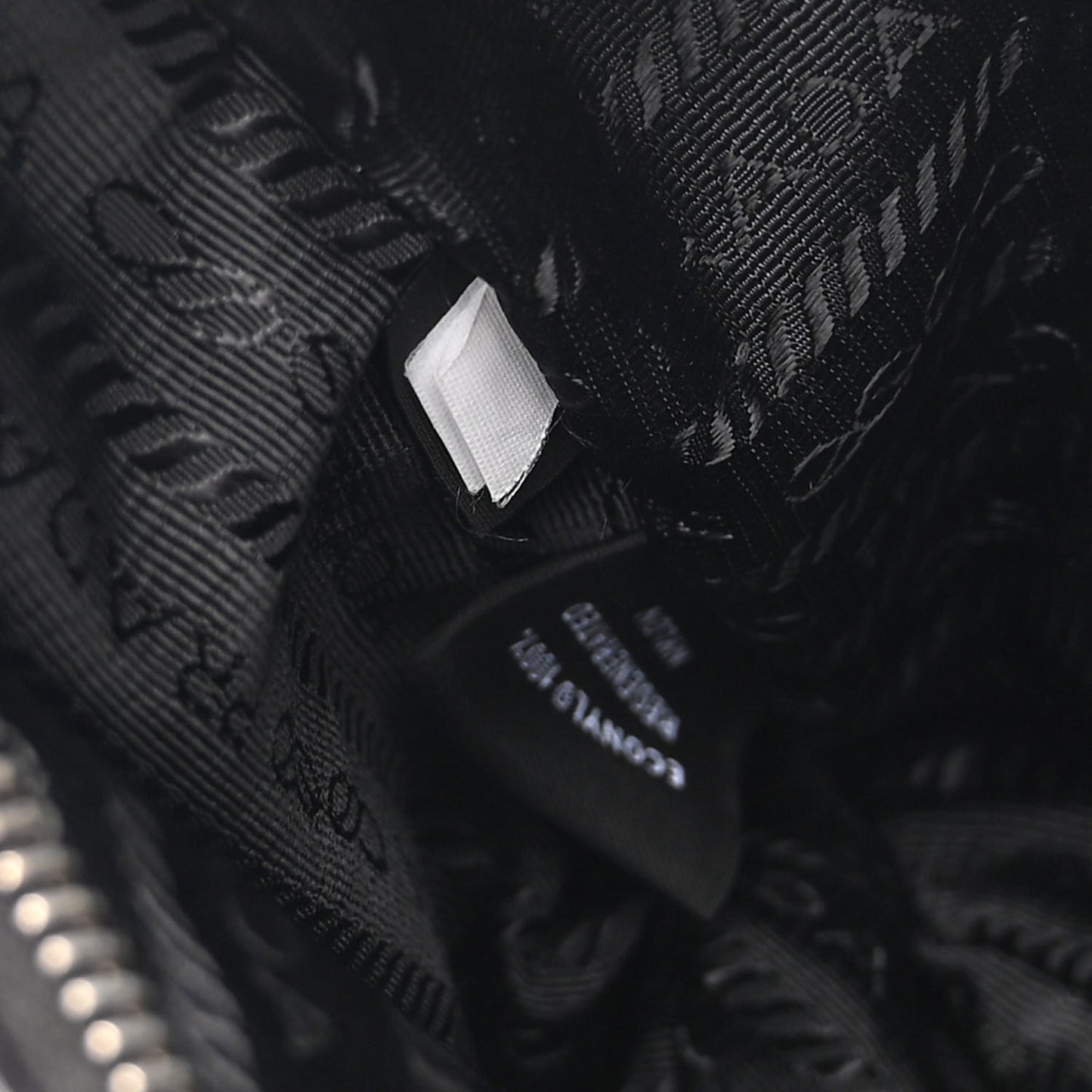 Tessuto Nylon Saffiano Mini Re-Edition 2005 Bag Black