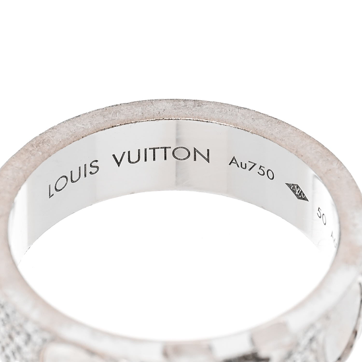 Louis Vuitton 18K White Gold Diamond Empreinte Pave Ring 50 5.25 4 of 5
