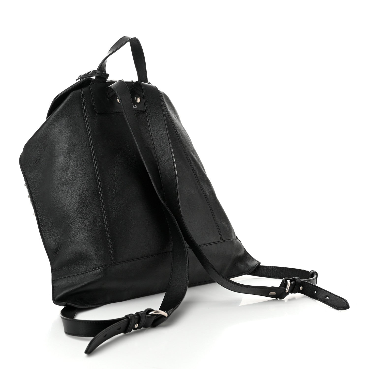 Alexander McQueen Calfskin Studded Padlock Backpack Black 3 of 11