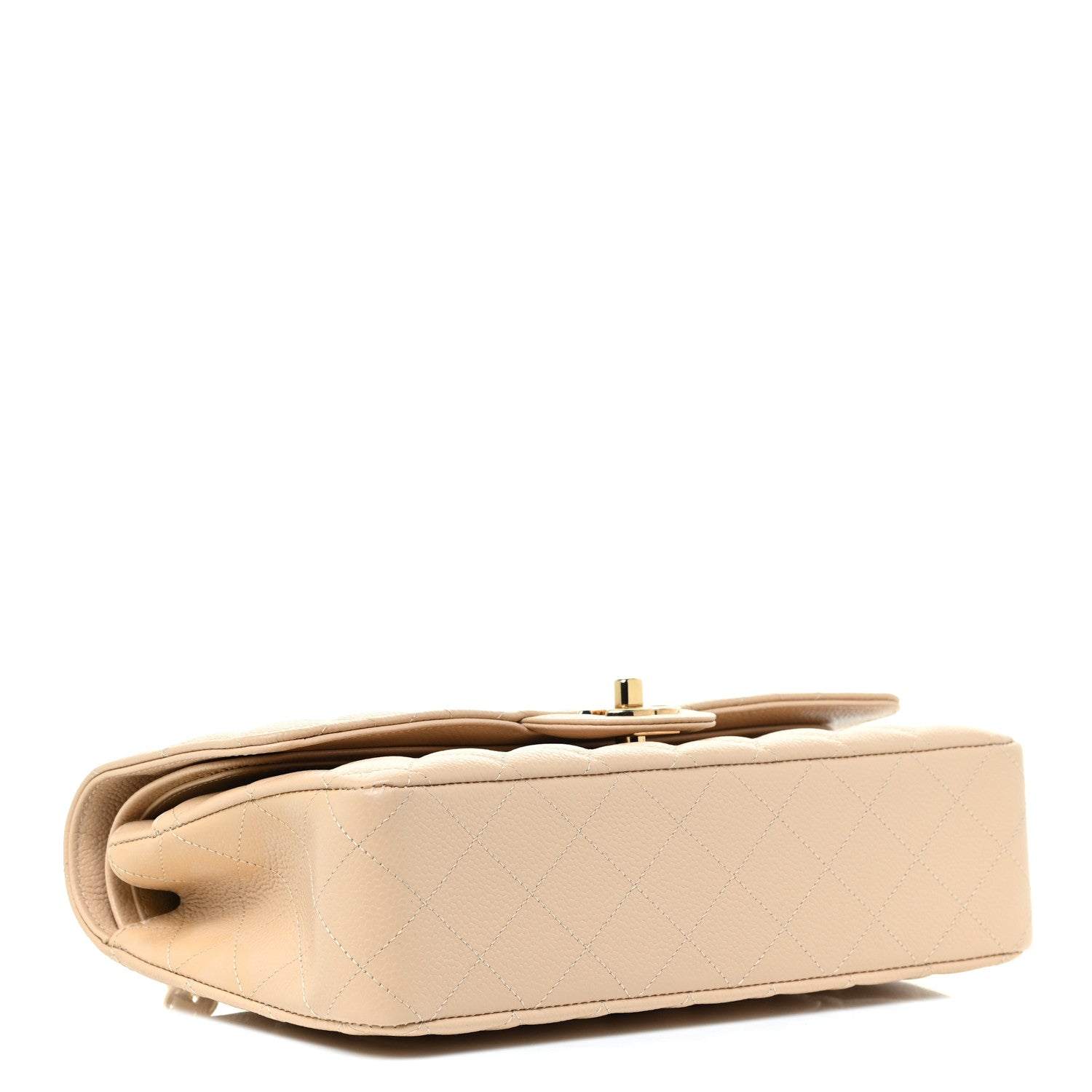 Chanel Caviar Quilted Medium Double Flap Beige Clair 5 of 14