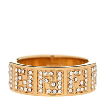 Fendi Metal Crystal Forever Fendi Ring M 54/7 Gold 1 of 7