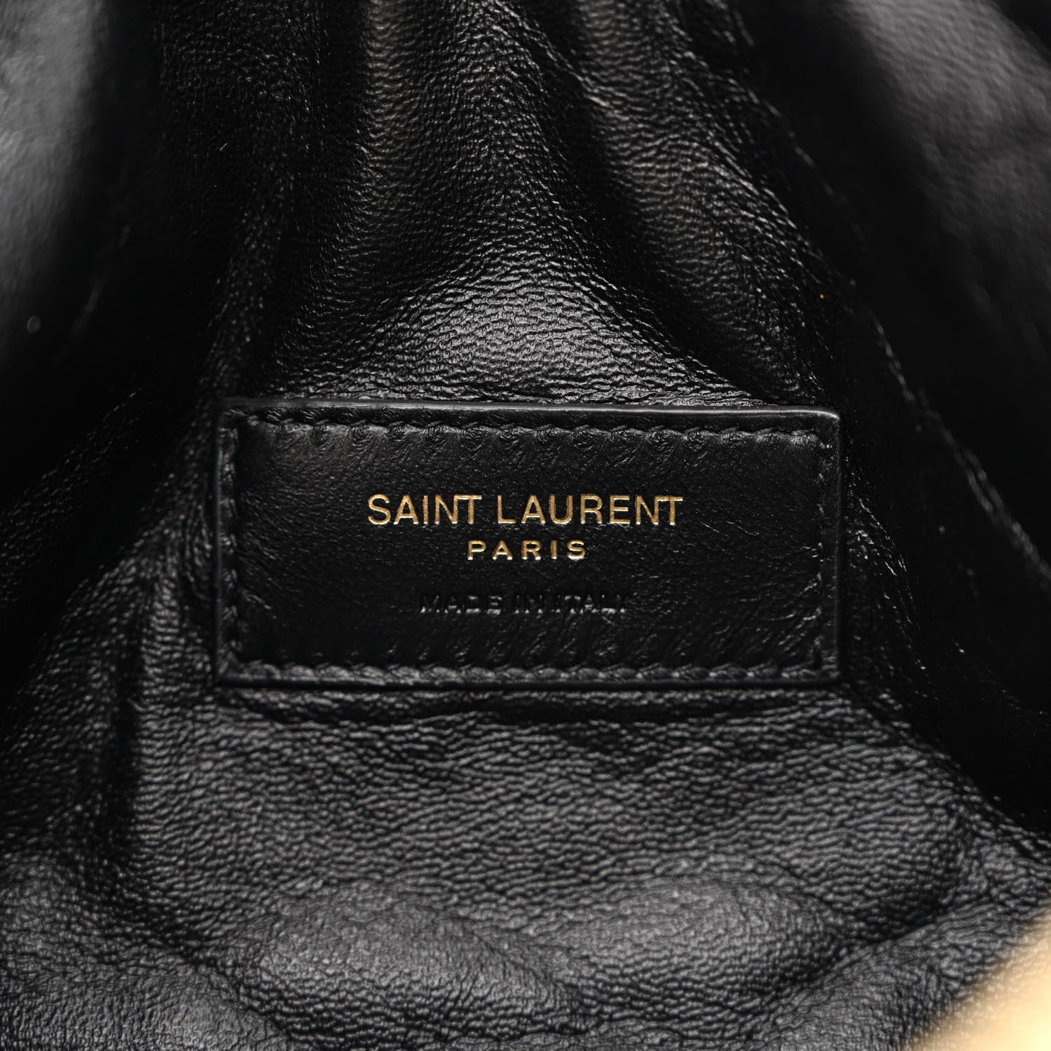 Saint Laurent Lambskin Quilted Gaby Zipped Pouch Black 6 of 10